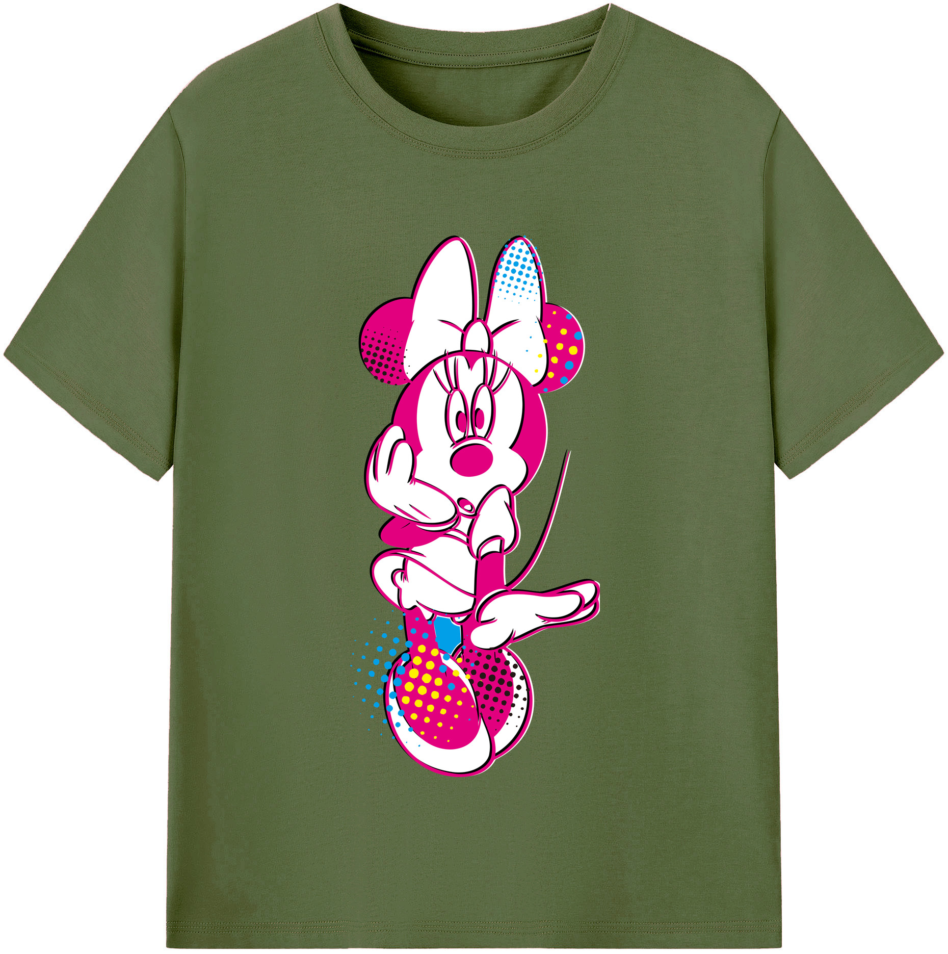 （画像用） ミッキーマウス Mickey Mouse 綿100％半袖Tシャツ（フロントプリント）